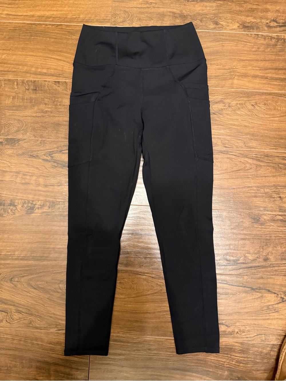 Free People Black High-Waist Leggings with Side Pockets